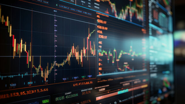 Stock market or forex trading graph. financial investment concept.
