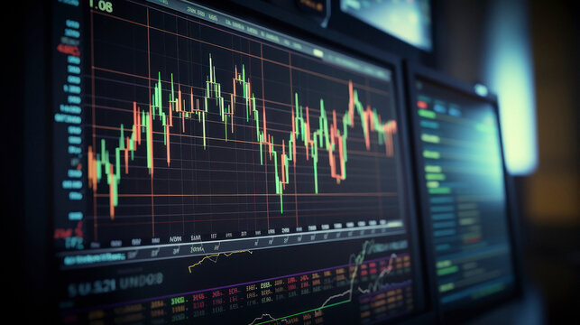 Stock market or forex trading graph. financial investment concept.