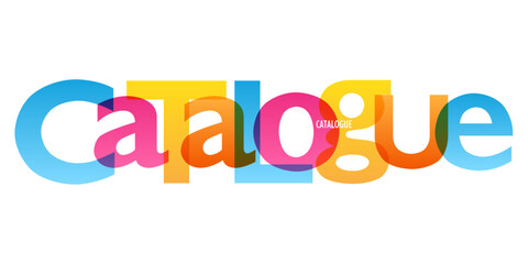 CATALOGUE colorful vector typography banner