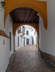 Callejón del Niño Perdido en Utrera perteneciente a la comarca agrícola de La Campiña, en la provincia de Sevilla,Andalucía, España.