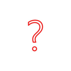  Question mark simple icon vector illustration
