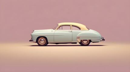 Obraz premium An old-fashioned classic vintage car