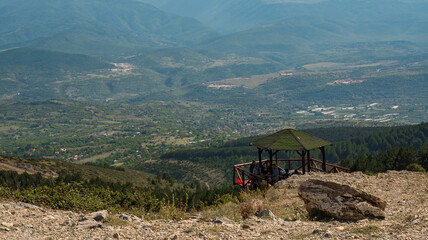 Gorgeous landscape view from mountain Vodno, Skopje