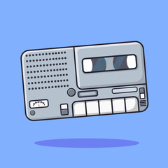 Tape Recorder Player Illustration, Vector, Icon Isolated