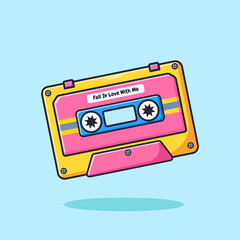 Tape or Cassette Illustration, Vector, Icon Isolated