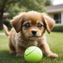 golden retriever with ball