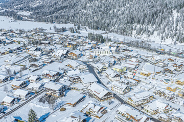 Idyllische Winterstimmung im Tiroler Ausserfern in Bichlbach an der Fernpaß-Route