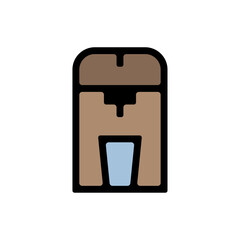 picto logo icones et symbole cafe cafetiere machine a cafe expresso italienne fin couleur et gobelet gras