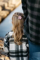 father and daughter admiring nature, time with family, family values, 