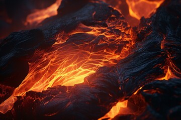Bright orange flames dancing in a close-up shot
