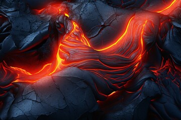 A detailed close-up of a volcanic lava rock