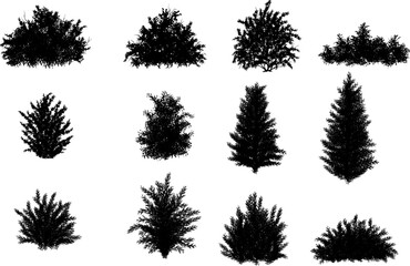 bushes for backgrounds set 2