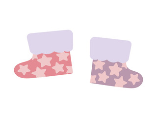 クリスマスのモコモコしたかわいい靴下