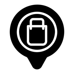 shopping bag glyph icon