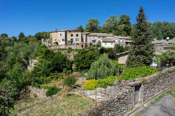 Fototapeta na wymiar village of Saissac, Aude, Black Mountain region, French Republic, Europe
