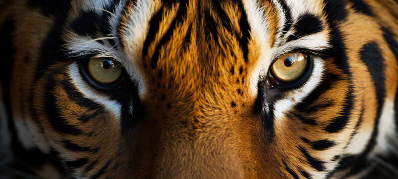 Tiger portrait action's face is angry and Looking at the camera, Big Great Dangerous is upset © chiew