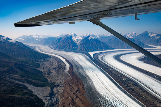 Aerial sightseeing Kaskawulsh Glacier Kluane NP YT