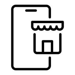 online store line icon
