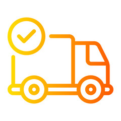 delivery truck gradient icon
