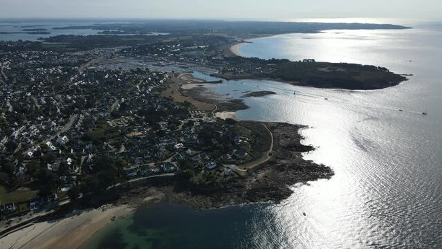 Port du Crouesty Bretagne Arzon r&eacute;gion fran&ccedil;aise France vid&eacute;o drone a&eacute;rienne aerial