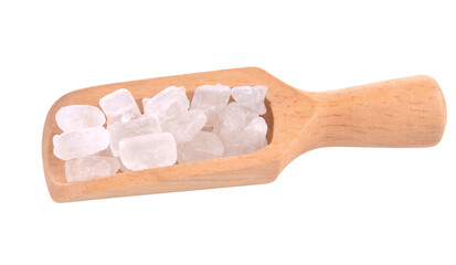 Rock sugar with wooden scoop transparent png