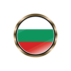 Fototapeta premium Bulgaria flag circle button vector template, trendy, collection, logo, design