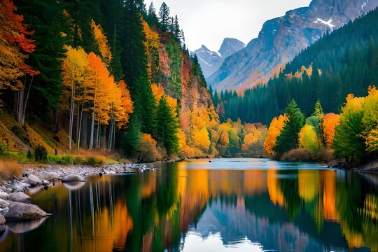 fall in the mountains