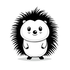 hedgehog clipart illustration design on white background