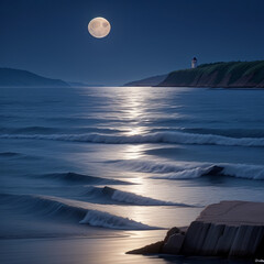 moonlit beach