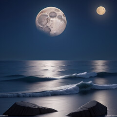 moonlit beach