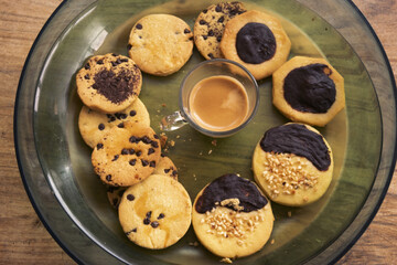espresso and cookies