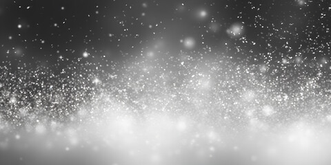 White Particle Background,  3d rendering of abstract shiny silver background, Snow Fall Background, generative AI
