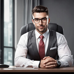 Young Businessman model. AI Generated