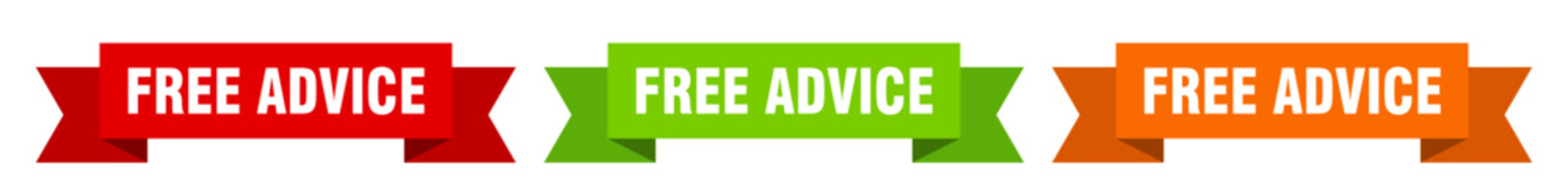 free advice ribbon. free advice isolated paper sign. banner