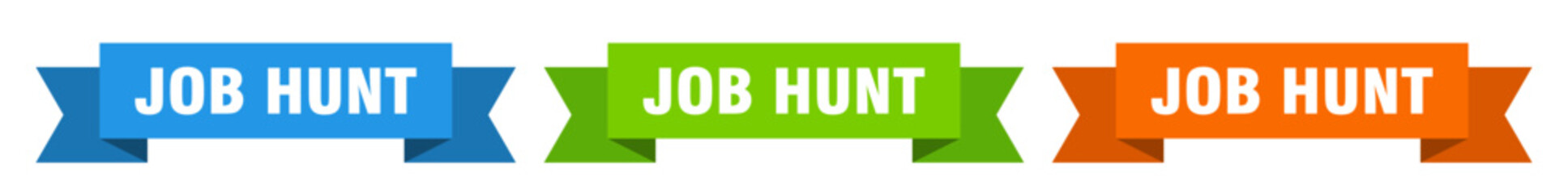 job hunt ribbon. job hunt isolated paper sign. banner