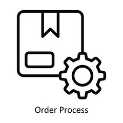Order Process vector  outline Icon Design illustration. Web store Symbol on White background EPS 10 File 