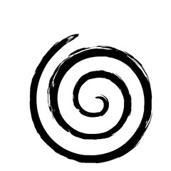 Spiral Line Abstract Grunge Brush Strock