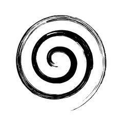 Spiral Line Abstract Grunge Brush Stroke