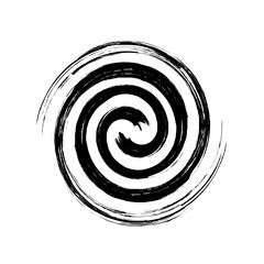 Spiral Line Abstract Grunge Brush Stroke