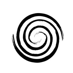 Spiral Line Abstract Grunge Brush Stroke