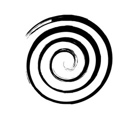 Spiral Line Abstract Grunge Brush Stroke