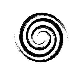 Spiral Line Abstract Grunge Brush Stroke