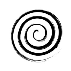 Spiral Line Abstract Grunge Brush Stroke