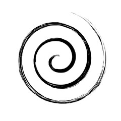 Spiral Line Abstract Grunge Brush Stroke