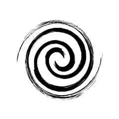 Spiral Line Abstract Grunge Brush Stroke