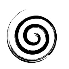 Spiral Line Abstract Grunge Brush Stroke
