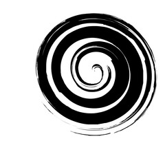 Spiral Line Abstract Grunge Brush Stroke