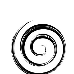 Spiral Line Abstract Grunge Brush Stroke