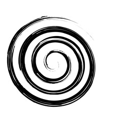 Spiral Line Abstract Grunge Brush Stroke