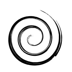 Spiral Line Abstract Grunge Brush Stroke
